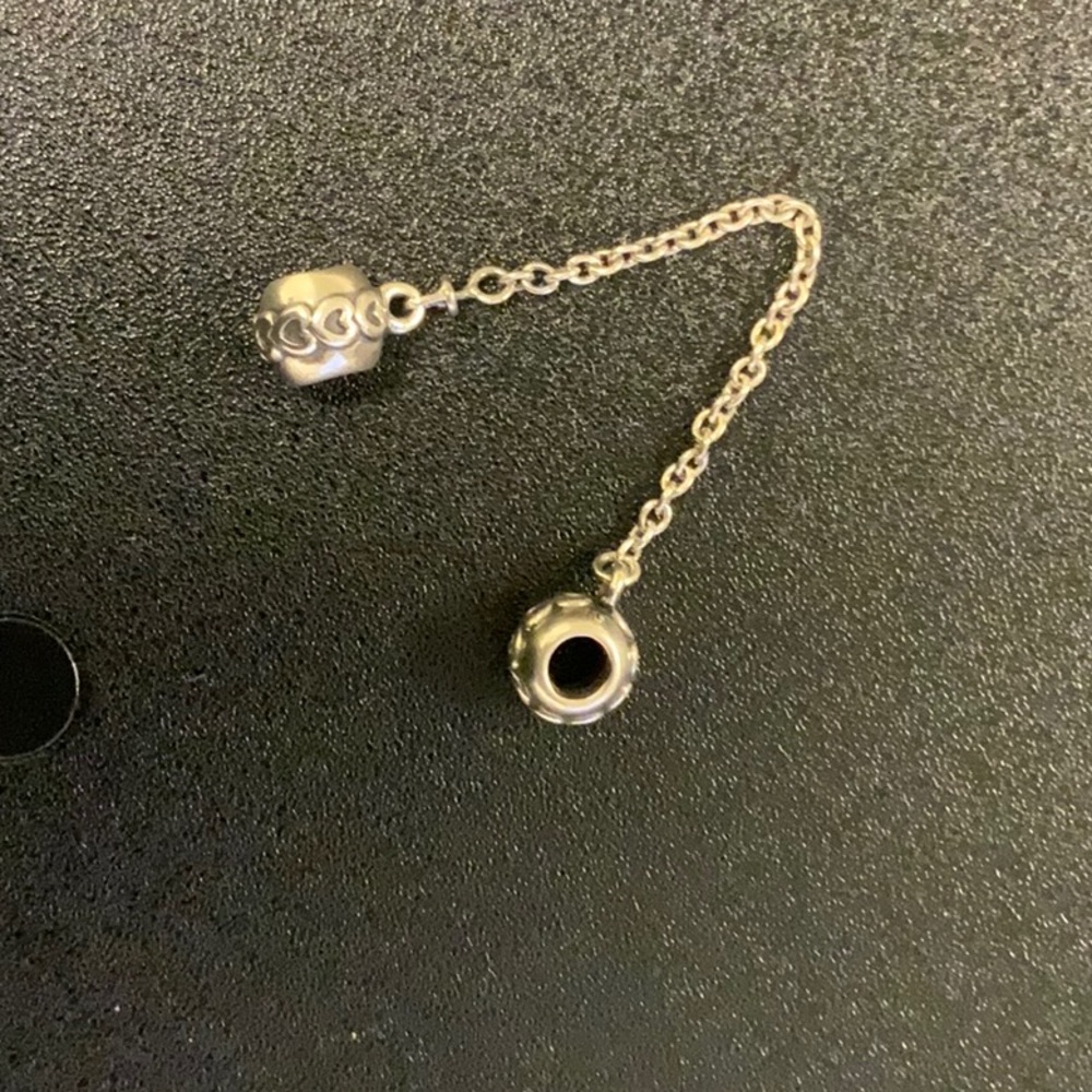 Bead charm stopper with chain